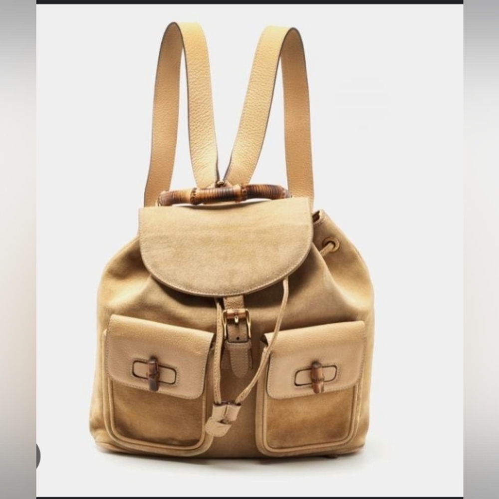 $2150 Gucci Vintage Bamboo backpack